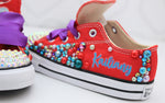 Load image into Gallery viewer, The little mermaid shoes-The little mermaid bling Converse-Girls The little mermaid Shoes
