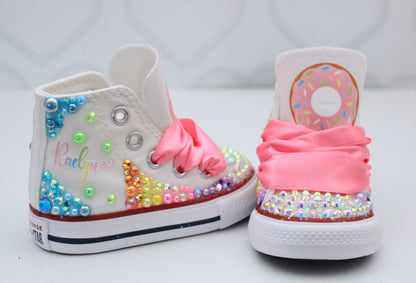 Donut shoes- Donut bling Converse-Donut Shoes