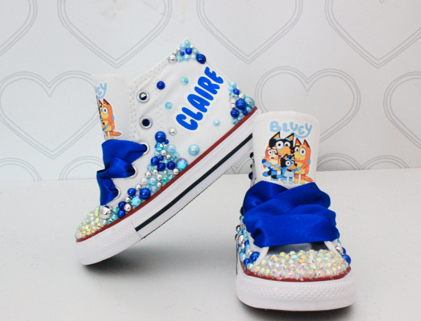 Bluey shoes- Bluey bling Converse-Girls Bluey Shoes- Bluey Converse