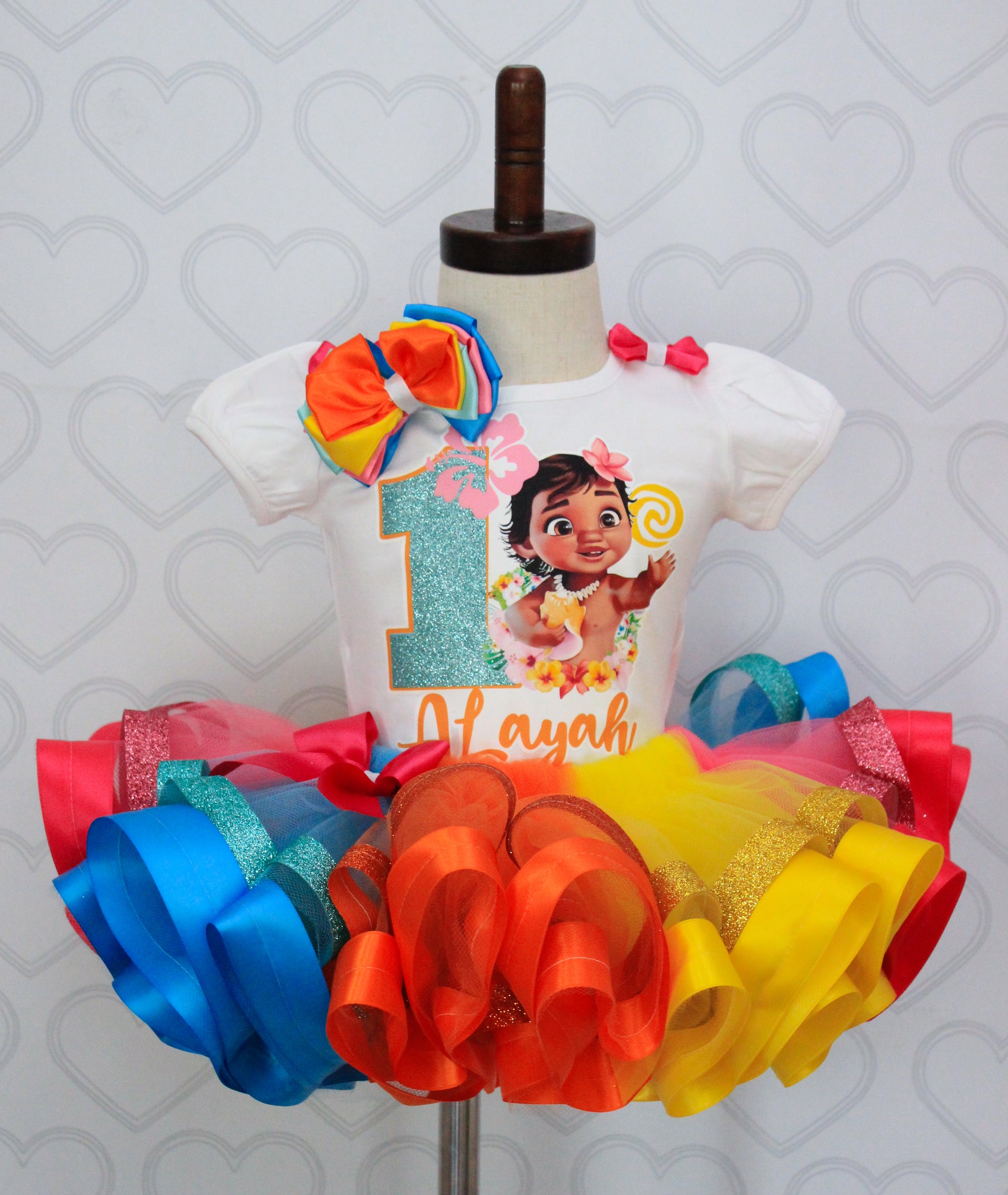 moana birthday dress Hawaiian Princess Tutu Set - Moana Costume - Birthday Outfit - Shirt