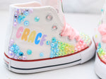 Load image into Gallery viewer, Cocomelon shoes- Cocomelon bling Converse-Girls Cocomelon Shoes-Cocomelon Converse

