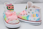 Load image into Gallery viewer, Cocomelon shoes- Cocomelon bling Converse-Girls Cocomelon Shoes-Cocomelon Converse
