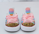 Load image into Gallery viewer, Sweet one shoes- Sweet one bling Converse-Girls Sweet one Shoes-ice cream shoes
