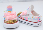 Load image into Gallery viewer, Sweet one shoes- Sweet one bling Converse-Girls Sweet one Shoes-ice cream shoes
