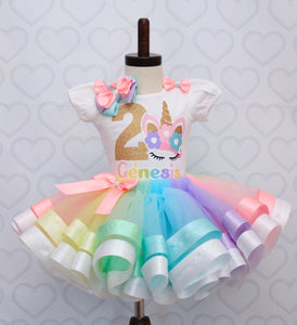 Unicorn tutu set- Unicorn outfit-Unicorn dress- unicorn party-unicorn birthday