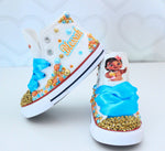 Load image into Gallery viewer, Moana shoes- Moana bling Converse-Girls Moana Shoes-Moana Converse
