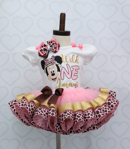 Mouse safari Tutu set- mouse safari  outfit- mouse safari birthday outfit-Minnie Safari