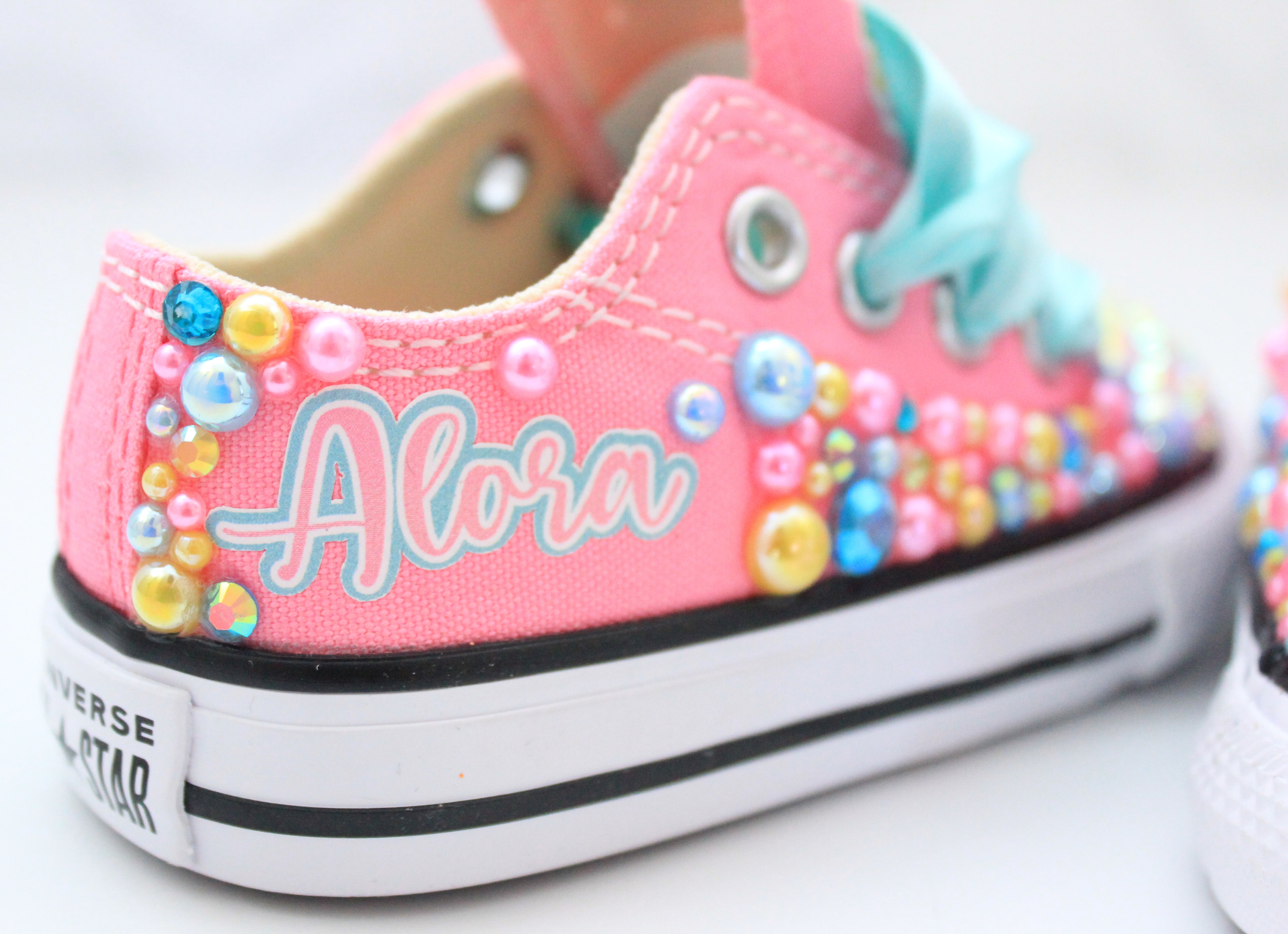 Moana shoes- Moana bling Converse-Girls Moana Shoes-Moana converse