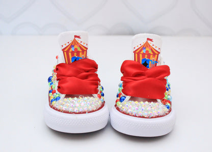 Circus shoes- Circus bling Converse-Girls Circus Shoes- Circus Converse