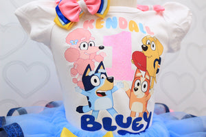 Bluey tutu set-Bluey outfit-Bluey dress-bluey birthday