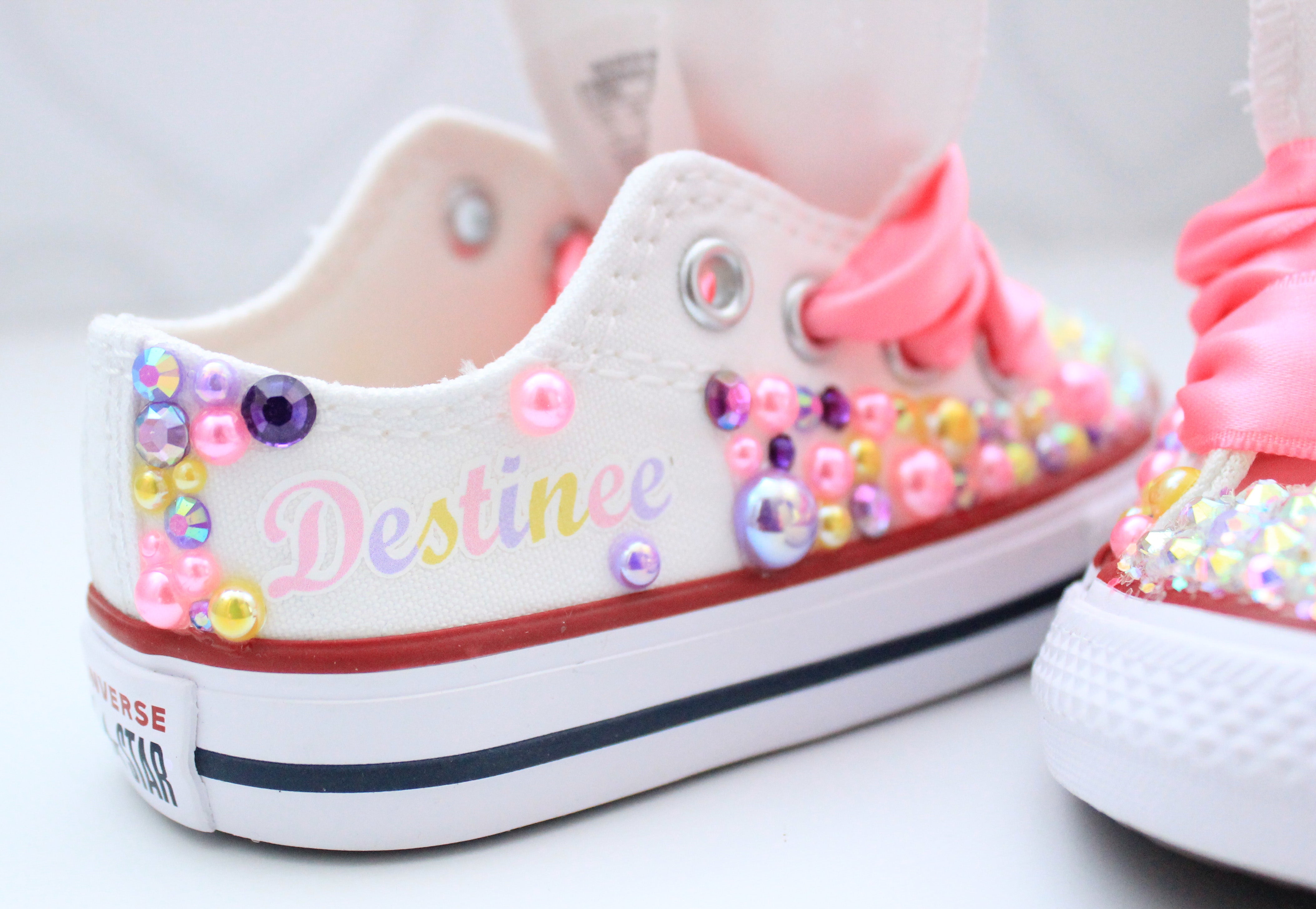 Blinged fashion out baby converse