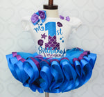 Load image into Gallery viewer, Mermaid Tutu set-Mermaid outfit-Mermaid dress- Mermaid tutu-Mermaid Birthday outfit
