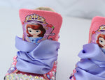 Load image into Gallery viewer, Sofia the first shoes- Sofia the first Converse-Girls Sofia the first Shoes-first birthday Converse
