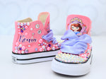 Load image into Gallery viewer, Sofia the first shoes- Sofia the first Converse-Girls Sofia the first Shoes-first birthday Converse
