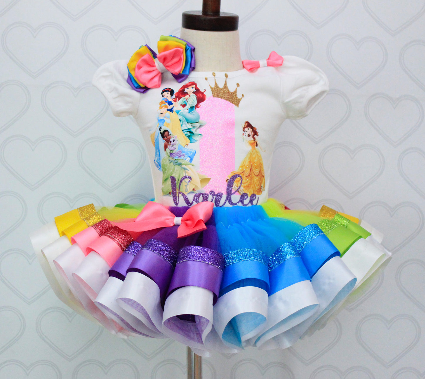 Princess tutu set- Princess outfit-Princess dress-Princess birthday