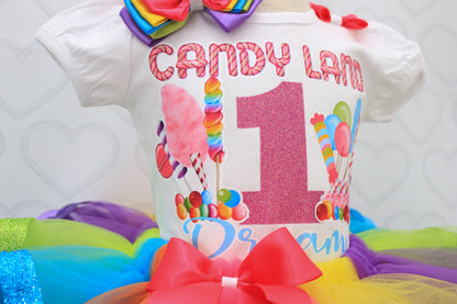 Candy Land tutu set-Candy land outfit-Candy land dress-candy land birthday