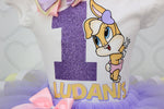 Load image into Gallery viewer, Lola bunny tutu set-Lola bunny outfit-Lola bunny dress-Baby looney tunes outfit
