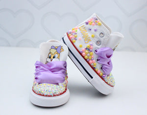 Lola bunny shoes- Lola bunny bling Converse-Girls Lola bunny Shoes-Lola bunny Converse