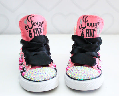 Fancy Fabulous and Five shoes- Fancy Fabulous and Five bling Converse- Girls Fancy Fabulous and Five Shoes-Fancy Fabulous and Five Converse