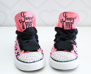 Fancy Fabulous and Five shoes- Fancy Fabulous and Five bling Converse- Girls Fancy Fabulous and Five Shoes-Fancy Fabulous and Five Converse