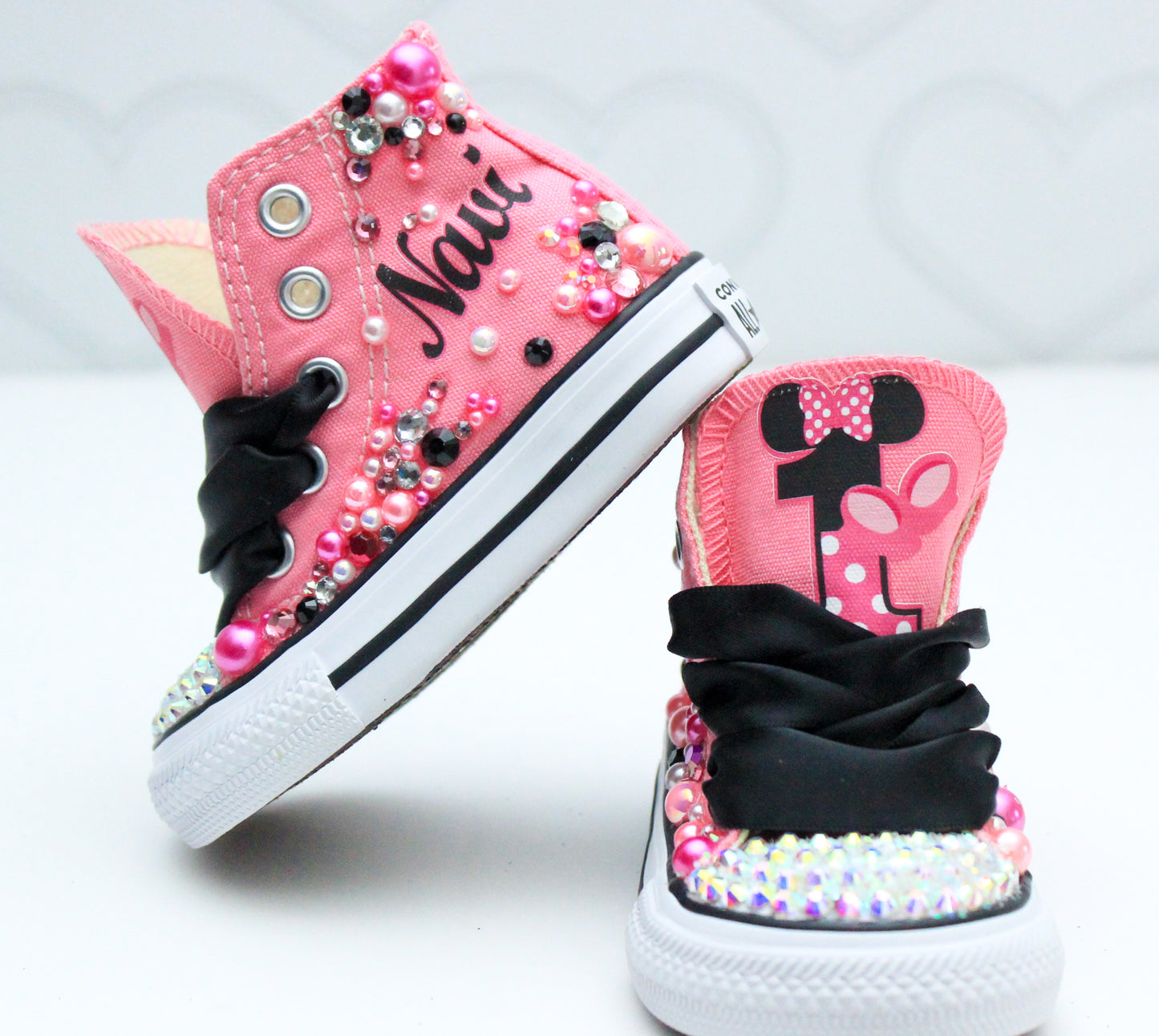 Minnie Mouse shoes- Minnie Mouse bling Converse-Girls Minnie Mouse Shoes- Minnie Mouse Converse