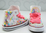 Load image into Gallery viewer, Care Bear shoes- Care Bear Converse-Girls Care Bear Shoes
