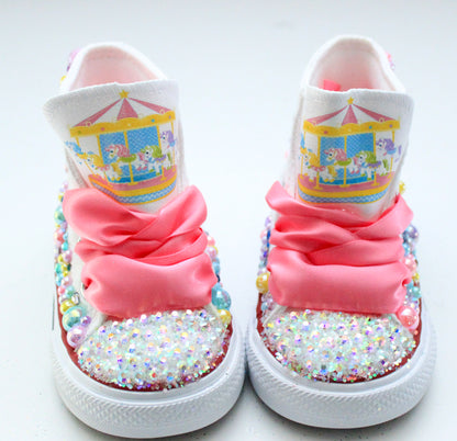 Carousel shoes- Carousel bling Converse-Girls Carousel Shoes-Carousel Converse