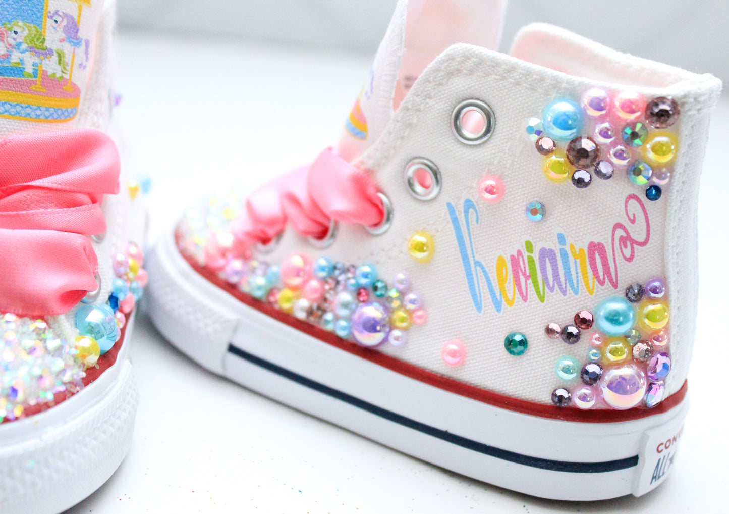 Carousel shoes- Carousel bling Converse-Girls Carousel Shoes-Carousel Converse