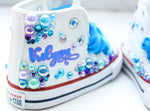Load image into Gallery viewer, Mermaid shoes- Mermaid bling Converse-Girls Mermaid Shoes- Mermaid Converse

