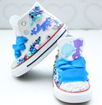 Load image into Gallery viewer, Mermaid shoes- Mermaid bling Converse-Girls Mermaid Shoes- Mermaid Converse
