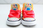 Load image into Gallery viewer, Baby shark shoes- Baby shark bling Converse-Girls Baby shark Shoes
