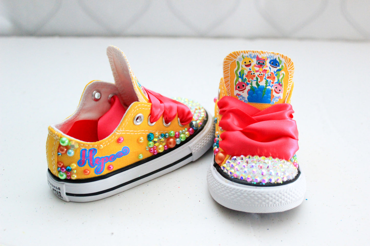 Baby shark shoes- Baby shark bling Converse-Girls Baby shark Shoes