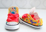 Load image into Gallery viewer, Baby shark shoes- Baby shark bling Converse-Girls Baby shark Shoes
