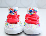 Load image into Gallery viewer, Baby shark shoes- Baby shark bling Converse-Girls Baby shark Shoes
