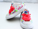 Load image into Gallery viewer, Baby shark shoes- Baby shark bling Converse-Girls Baby shark Shoes

