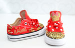 Load image into Gallery viewer, Minnie shoes- Minnie bling Converse-Girls Minnie Shoes-minnie converse
