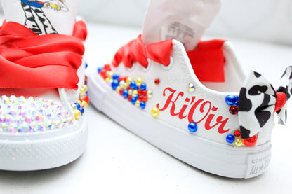 Jessie shoes- Jessie bling Converse-Girls Jessie Shoes- toy story converse