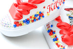 Load image into Gallery viewer, Jessie shoes- Jessie bling Converse-Girls Jessie Shoes- toy story converse
