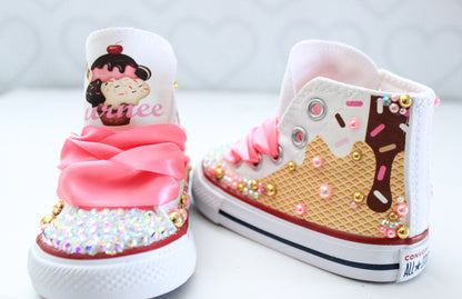 Ice cream shoes- Ice cream Converse-Girls Ice cream Shoes-Ice cream Converse-Sweet one converse- two sweet converse