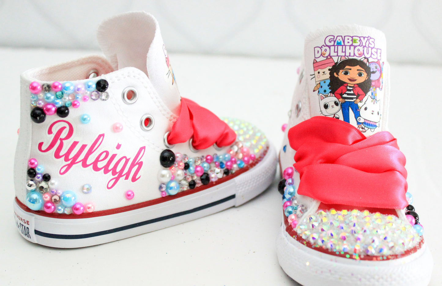 Gabby's dollhouse shoes-Gabby's dollhouse bling Converse-Girls Gabby's dollhouse Shoes-Gabby's dollhouse Converse