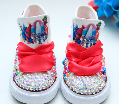 Troll shoes- Troll bling Converse-Girls Troll Shoes- Troll Converse