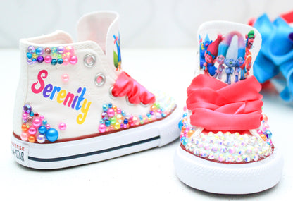 Troll shoes- Troll bling Converse-Girls Troll Shoes- Troll Converse