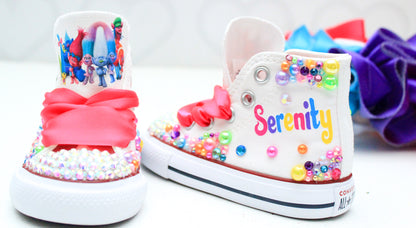 Troll shoes- Troll bling Converse-Girls Troll Shoes- Troll Converse