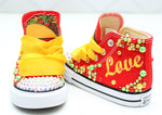 Load image into Gallery viewer, Taco shoes- Taco bling Converse-Girls Taco Shoes-Taco Converse
