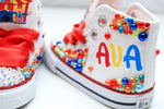 Load image into Gallery viewer, Circus shoes- Circus  bling Converse-Girls Circus  Shoes- Circus  Converse
