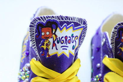 Rugrats shoes- Rugrats bling Converse-Girls rugrats Shoes-Susie bling shoes