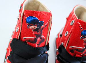 Miraculous ladybug shoes- Miraculous ladybug bling Converse-Girls Miraculous ladybug Shoes-Miraculous ladybug Converse