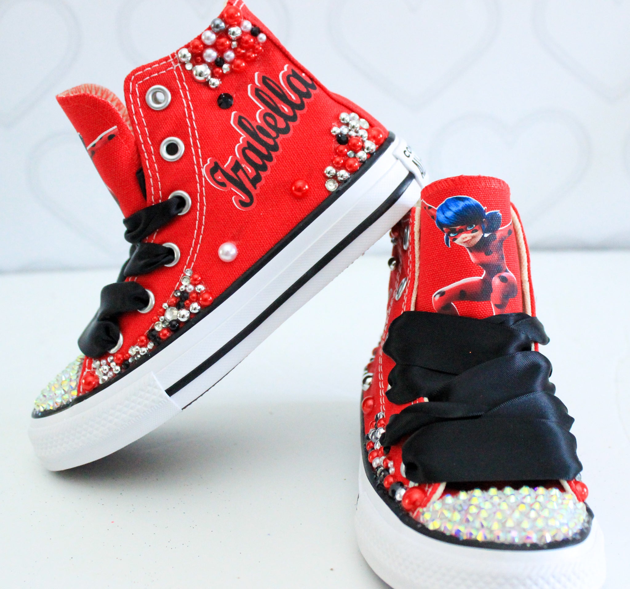 Miraculous ladybug shoes- Miraculous ladybug bling Converse-Girls Miraculous ladybug Shoes-Miraculous ladybug Converse