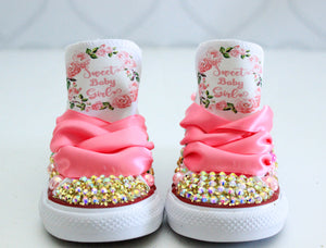 1st birthday shoes- 1st birthday Converse-Girls 1st birthday Shoes-first birthday Converse