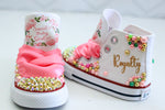 Load image into Gallery viewer, 1st birthday shoes- 1st birthday Converse-Girls 1st birthday Shoes-first birthday Converse
